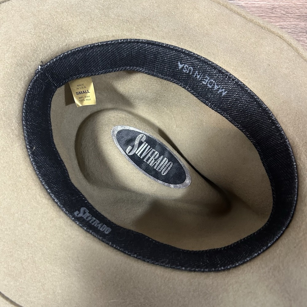 Silverado Beige Cowboy Hat Size 6  7/8 (Small) 100% Wool Western Rodeo - Picture 8 of 8